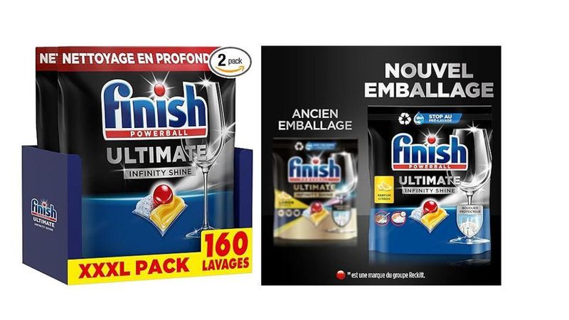 160 pastilles lave-vaisselle Finish à -40 % avant le 1er décembre