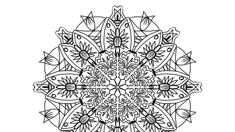 coloriage mandala fleurs