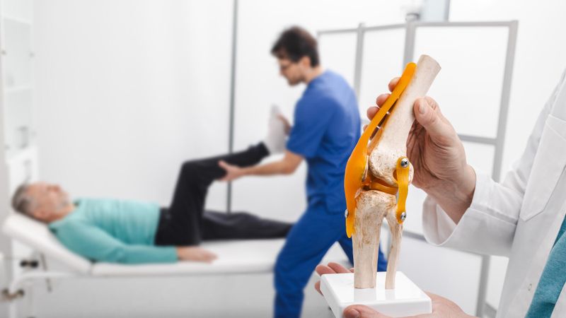 Illustration de la rééducation après une prothèse de genou