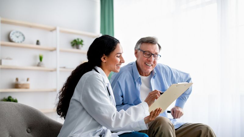 Illustration d'un senior handicapé