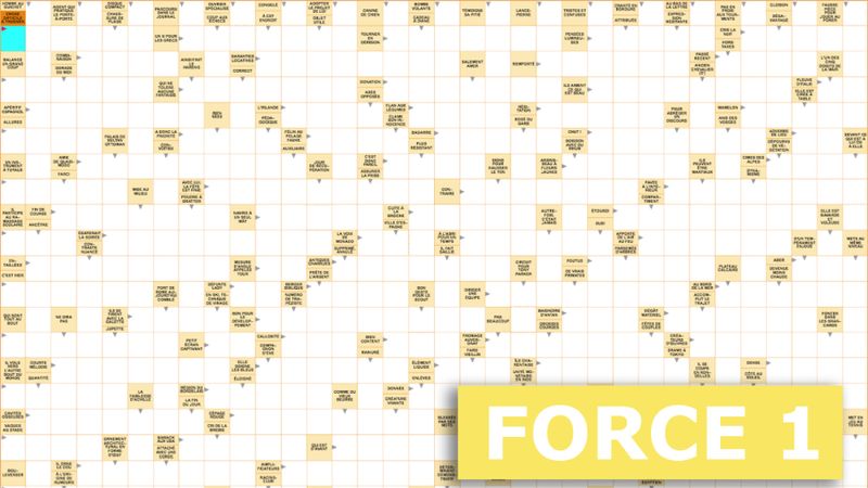 Mots fléchés géants Force 1